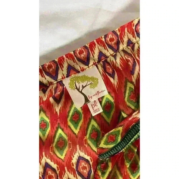 Fig &Flower Anthropologie Tunic Top Blouse Floral Mandala 3/4 Sleeve Size PL - Picture 3 of 3